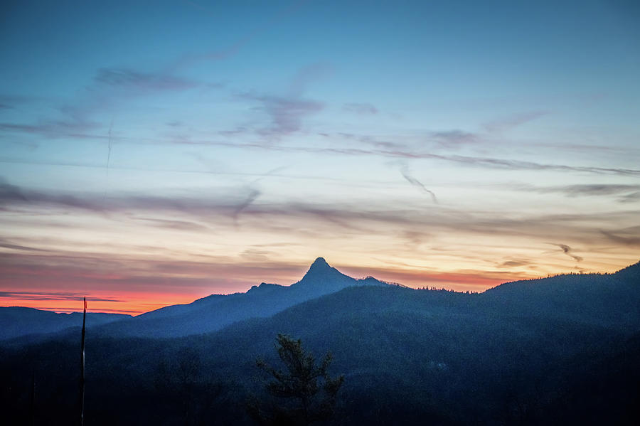Linville Gorge Wilderness Mountains At Sunset Photograph by Alex Grichenko