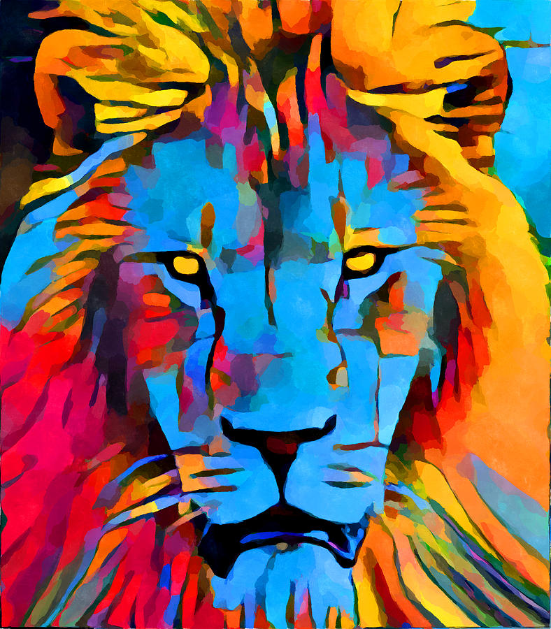 Lion 2 Painting by Chris Butler