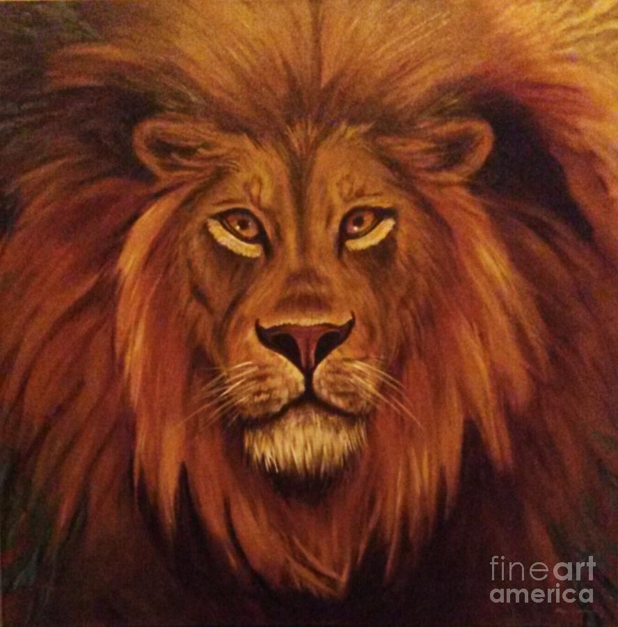 Lion 2018 Painting by Alga Washington
