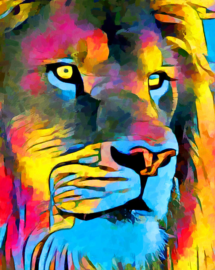 Lion 4 Painting by Chris Butler