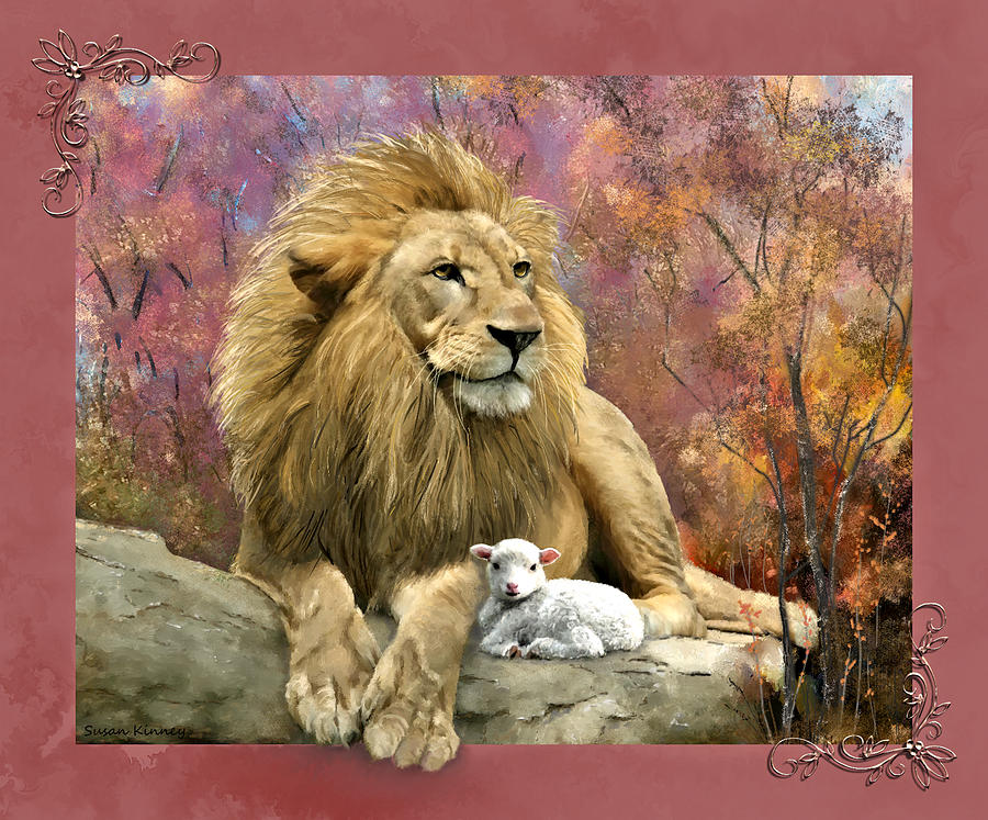 Lion and the Lamb Digital Art by Susan Kinney