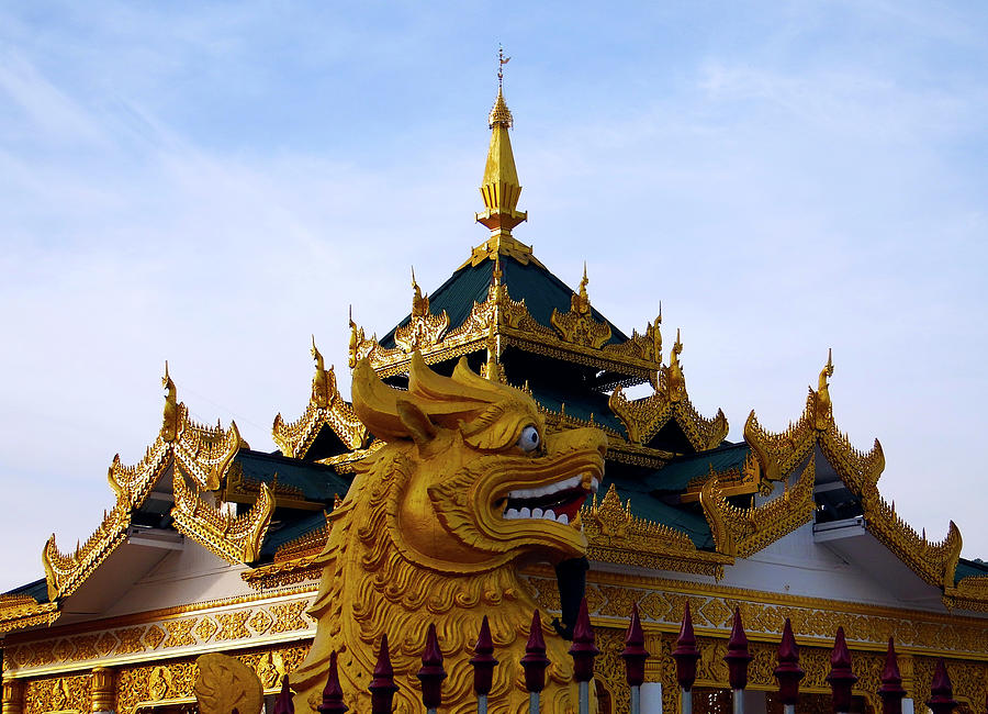 Lion at Kuthodaw Pagoda, Mandalay Photograph by Kurt Van Wagner