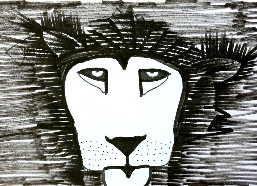 Lion Drawing by Daniel Rustad Lion Drawing by Daniel Rustad