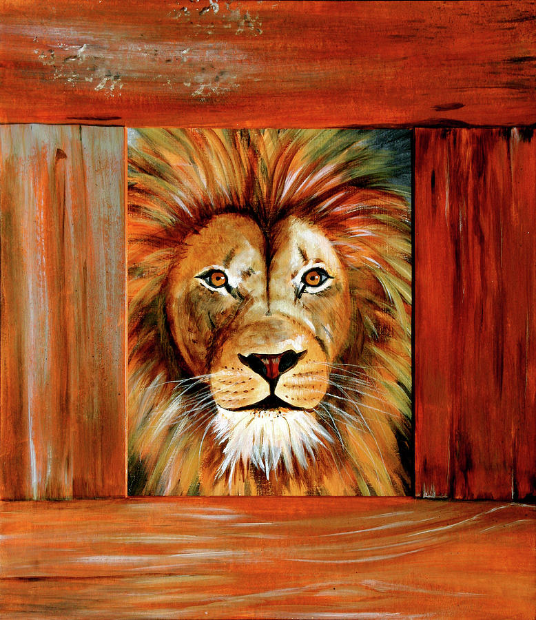 Lion Painting by Dorothy Riley
