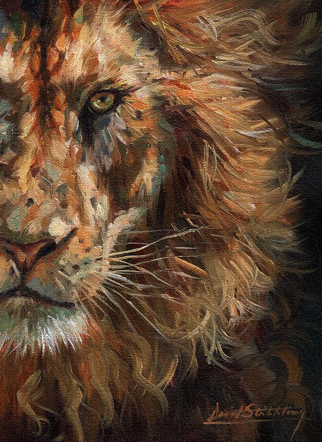 lion head painting