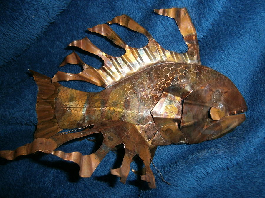 Lion Fish Mixed Media by Mike Moss - Fine Art America