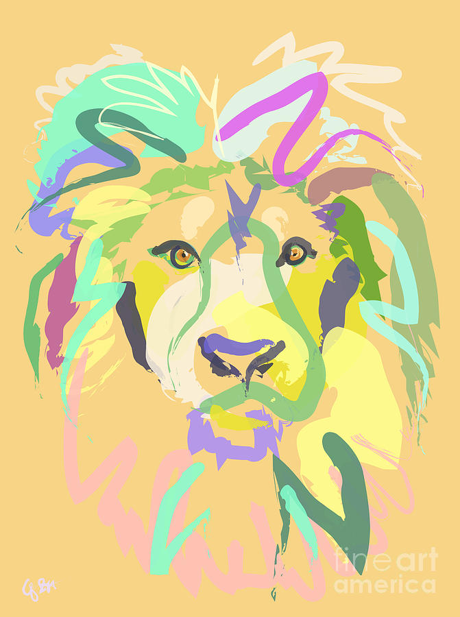 Lion Painting by Go Van Kampen