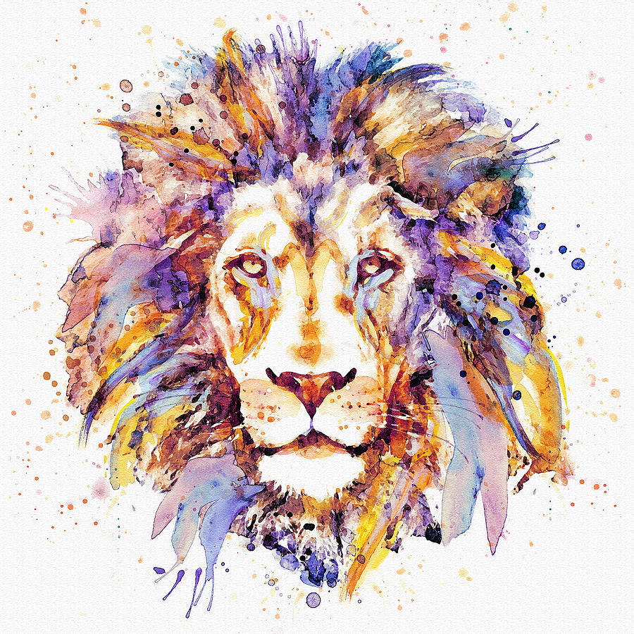 Nature Painting - Lion Head by Marian Voicu