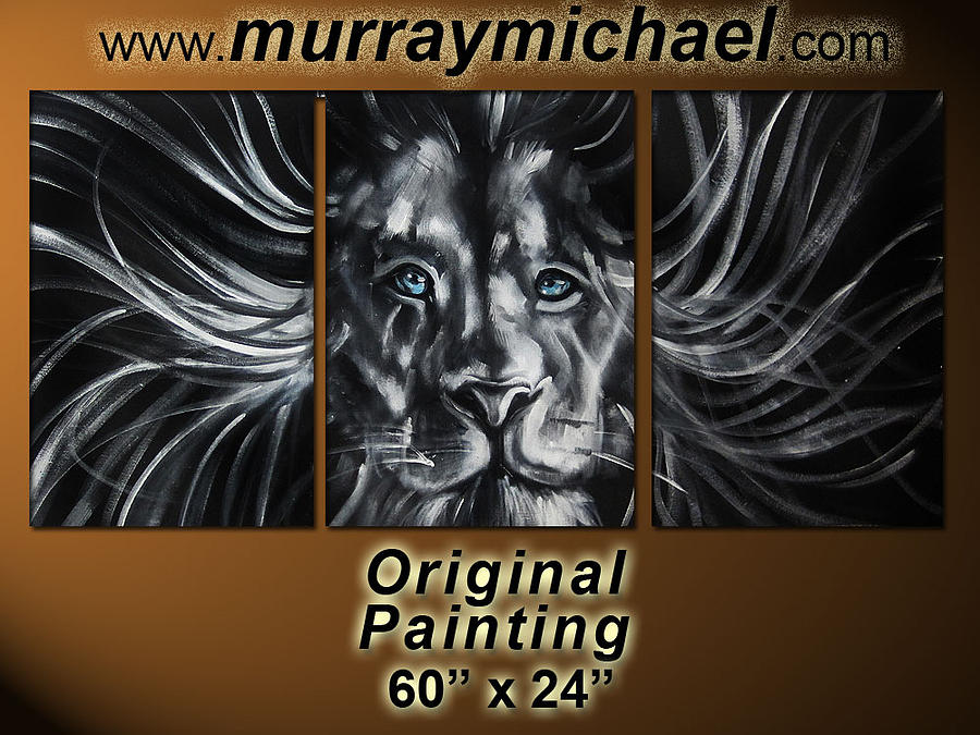 Cat Painting - Lion Heart by Murray Michael