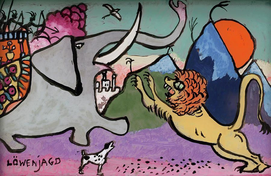 Wassily Kandinsky Painting - Lion Hunt by Wassily Kandinsky