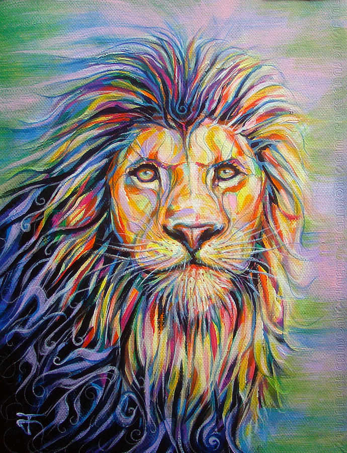 Lion Painting by Jack No War - Fine Art America