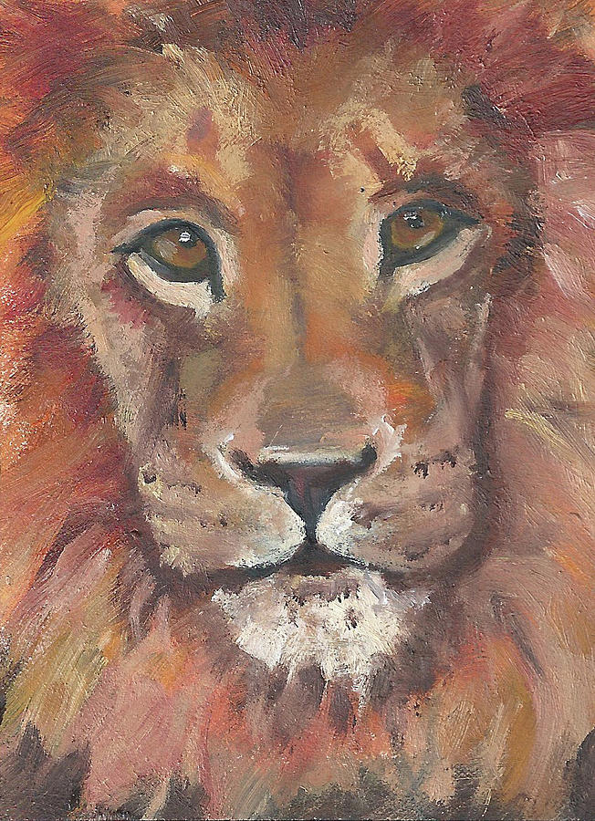 Lion Painting by Jessmyne Stephenson