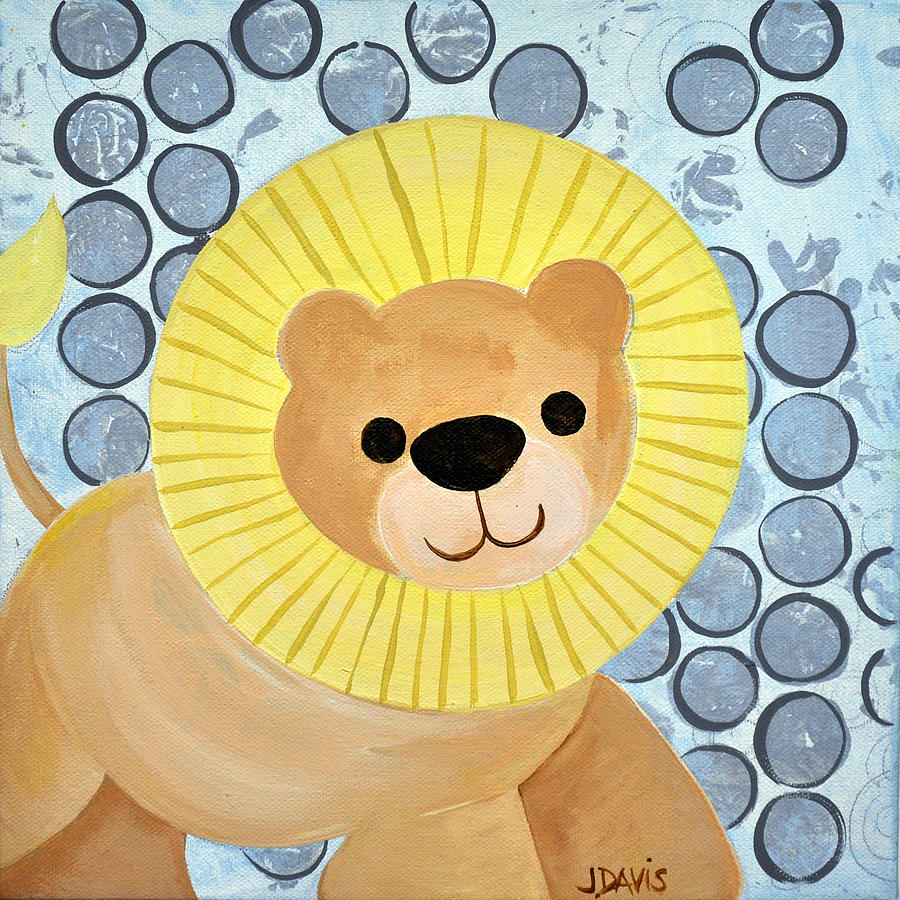 Animal Painting - The Blessing of the Lion by Julie Davis