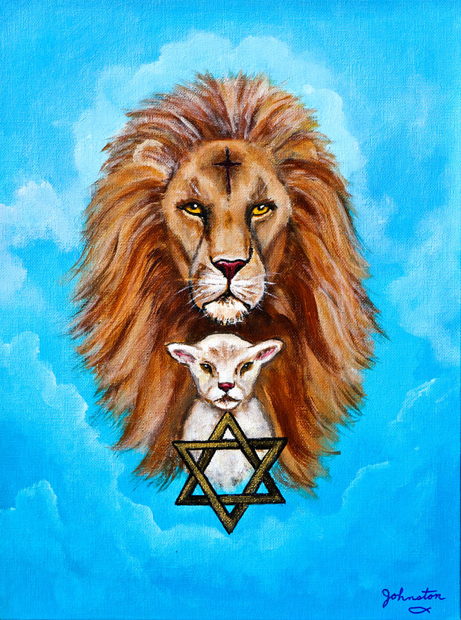 Lion Lies Down With A Lamb Painting