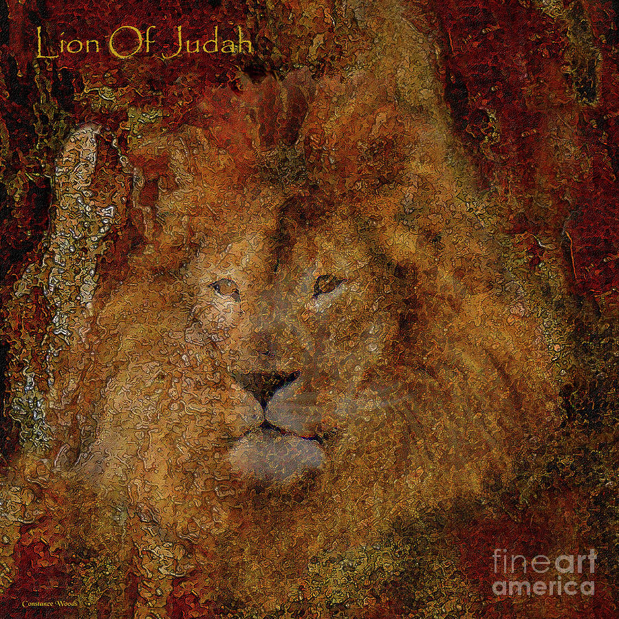 Lion Of Judah square Digital Art by Constance Woods