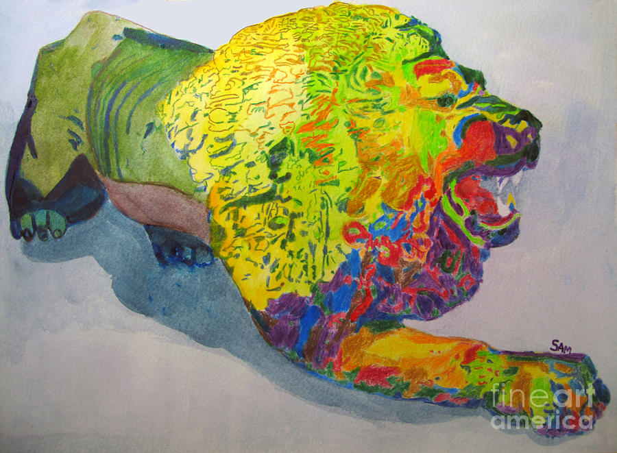 Jungle Painting - Lion of Judah by Sandy McIntire