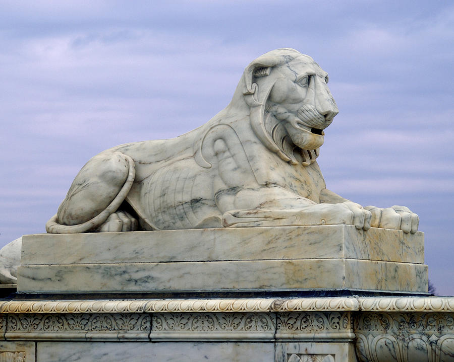 Detroit Photograph - Lion of Scotts Fountain by Michael Peychich
