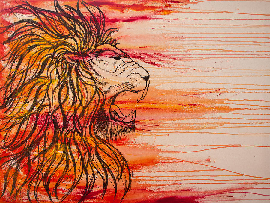 Lion Painting - Lion of the Tribe of Judah by Jill Wyckoff