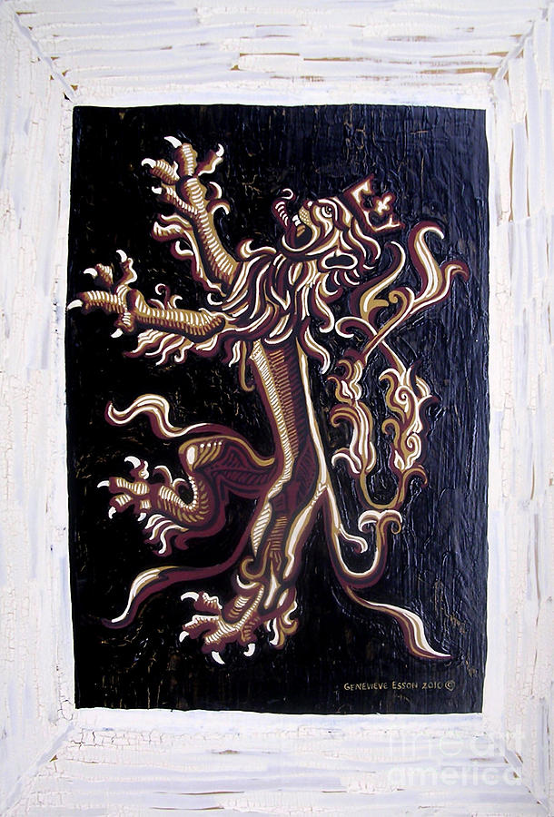 Lion Rampant Painting by Genevieve Esson