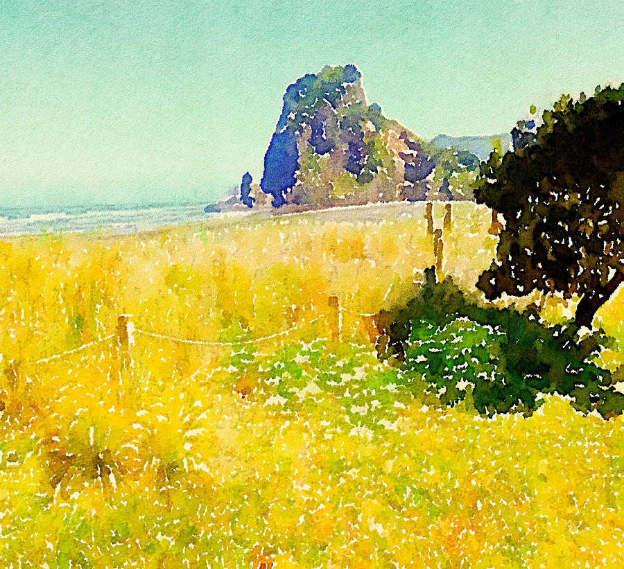 Lion Rock Painted Photo Digital Art By Clive Littin