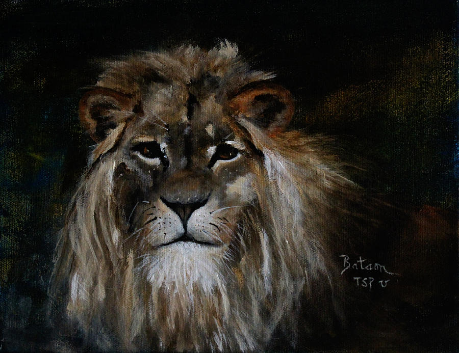 Sargas the Lion Painting by Barbie Batson