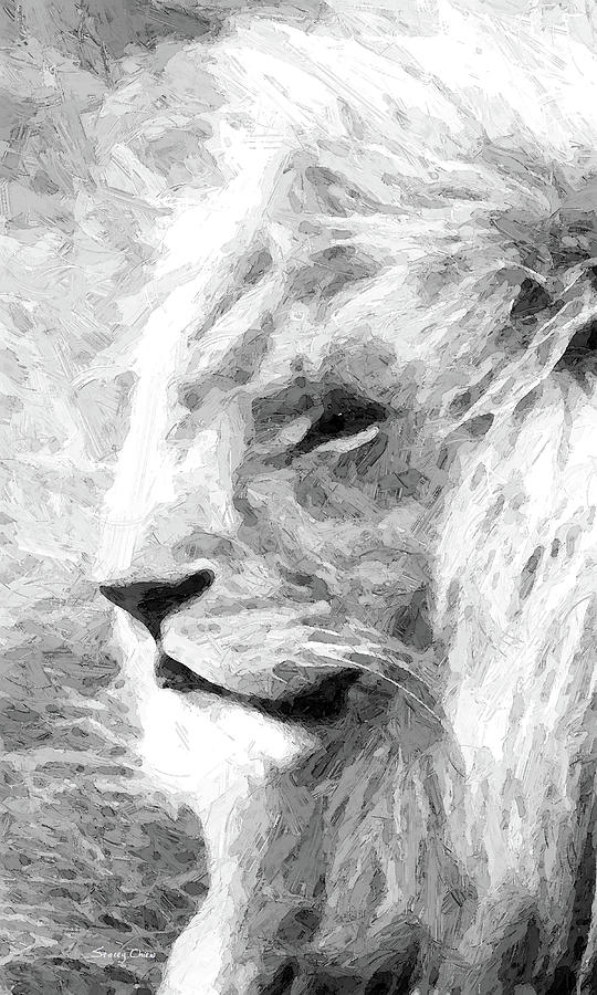 Nature Mixed Media - Lion by Stacey Chiew
