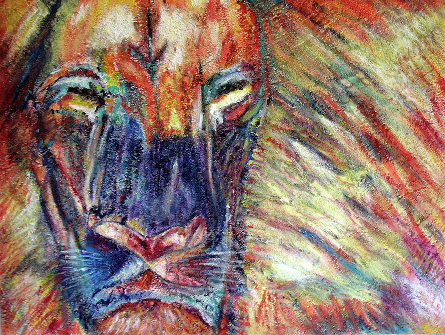 Lion Painting by Toni Willey