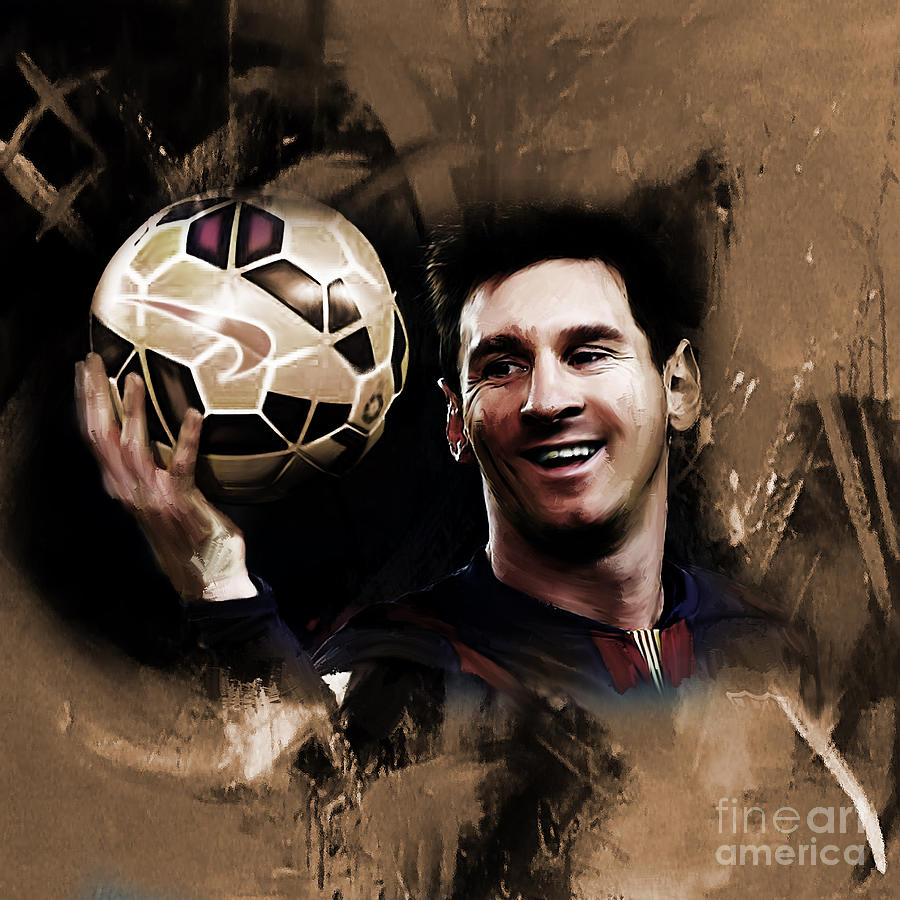 Lionel Messi Painting - Lionel Messi 032a by Gull G