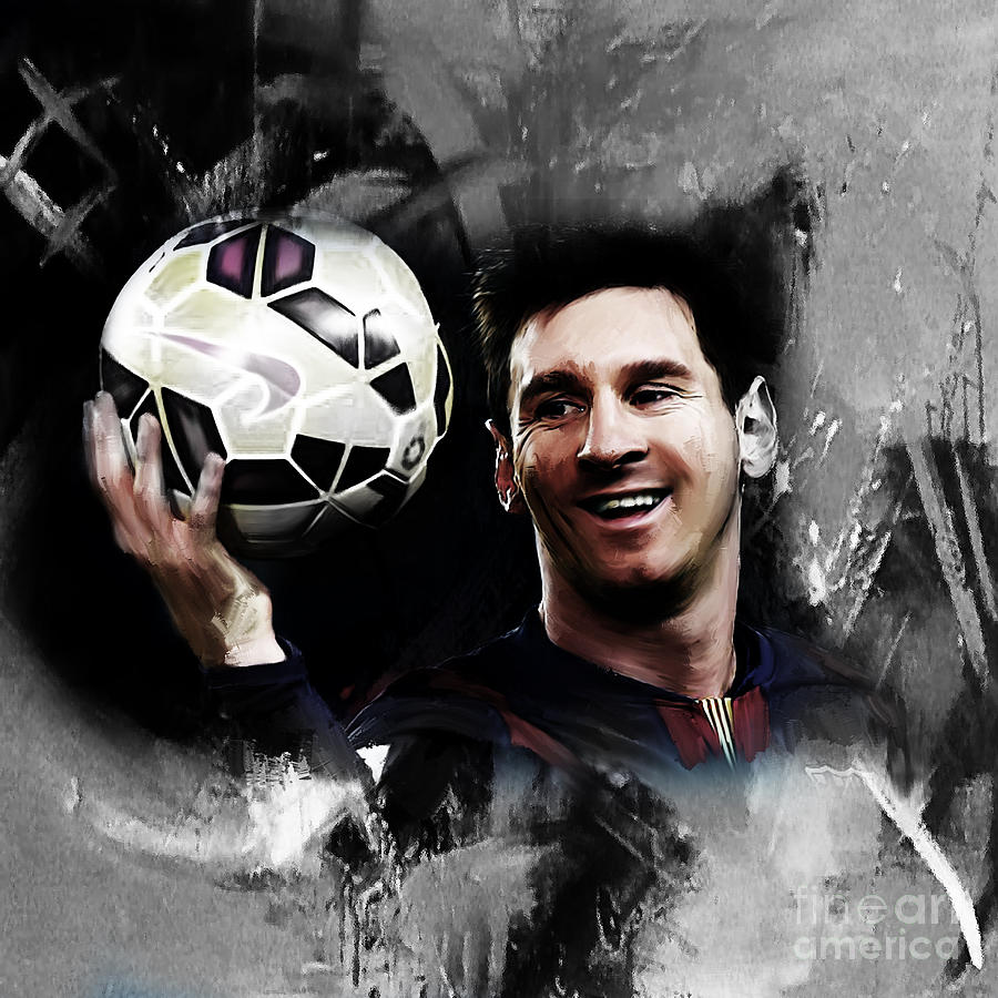 Lionel Messi 03c Painting by Gull G