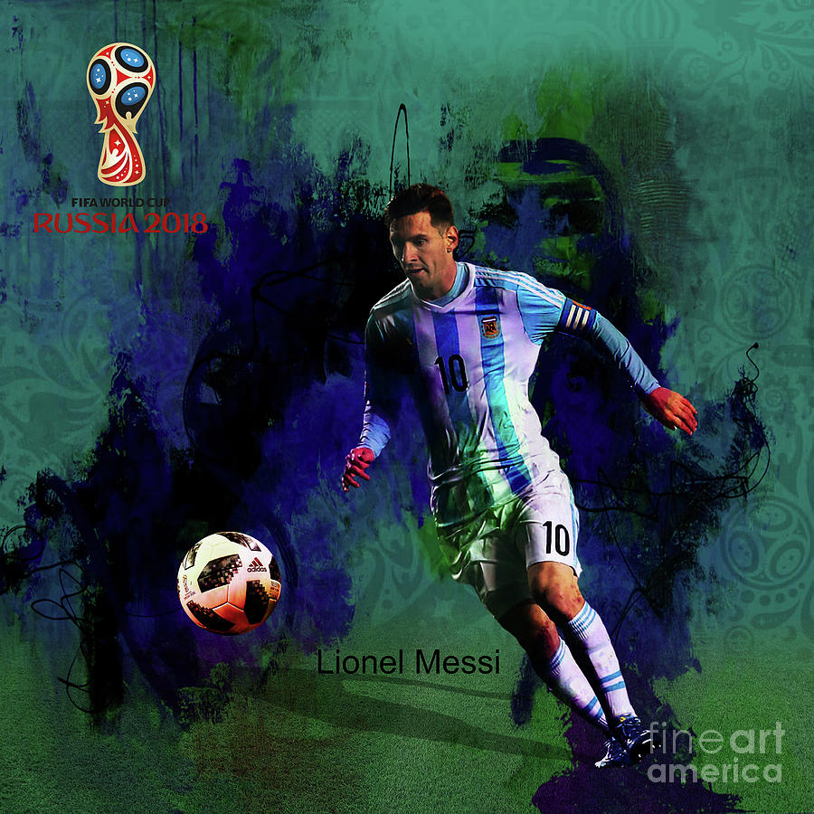 Lionel Messi Painting - Lionel Messi 2018 World Cup  by Gull G