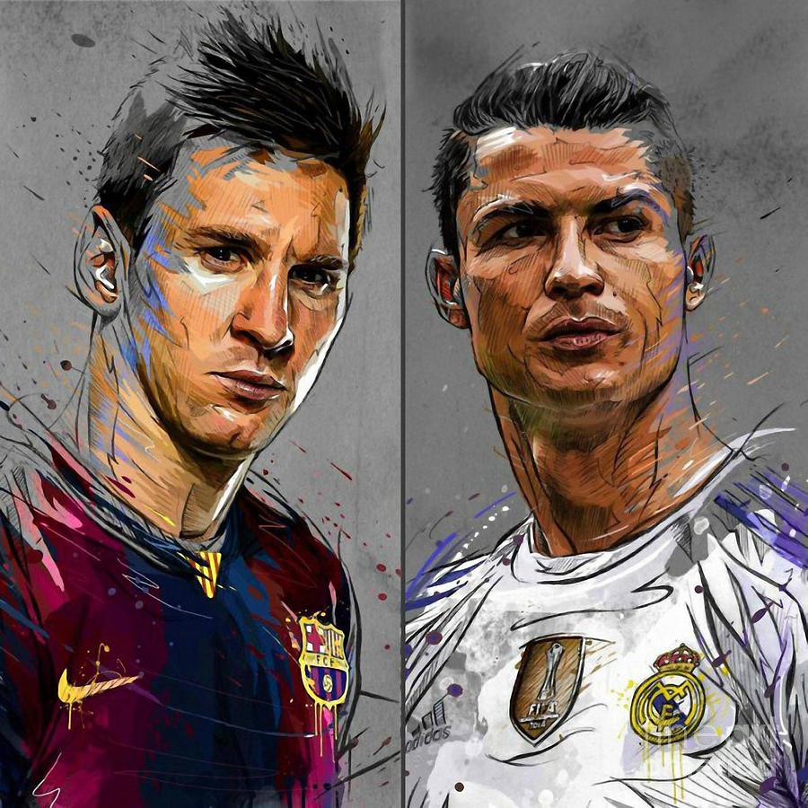 Lionel Messi - Fc Barcelona And Cristiano Ronaldo - Real Madrid Fc ...