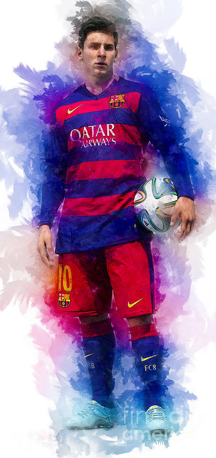 Lionel Messi Digital Art by Ian Mitchell