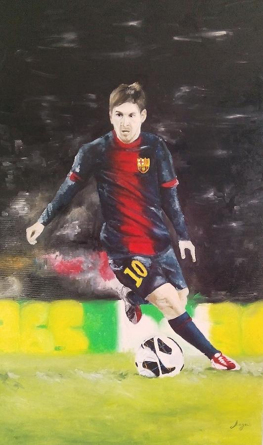 Football Painting - Lionel Messi by Moga Alexandru