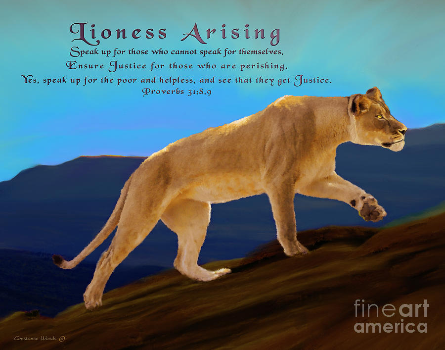 Lioness Arise  Digital Art by Constance Woods