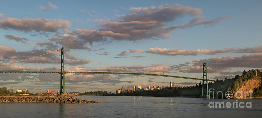 Lions Gate Bridge Pano Photograph by Jerry Fornarotto