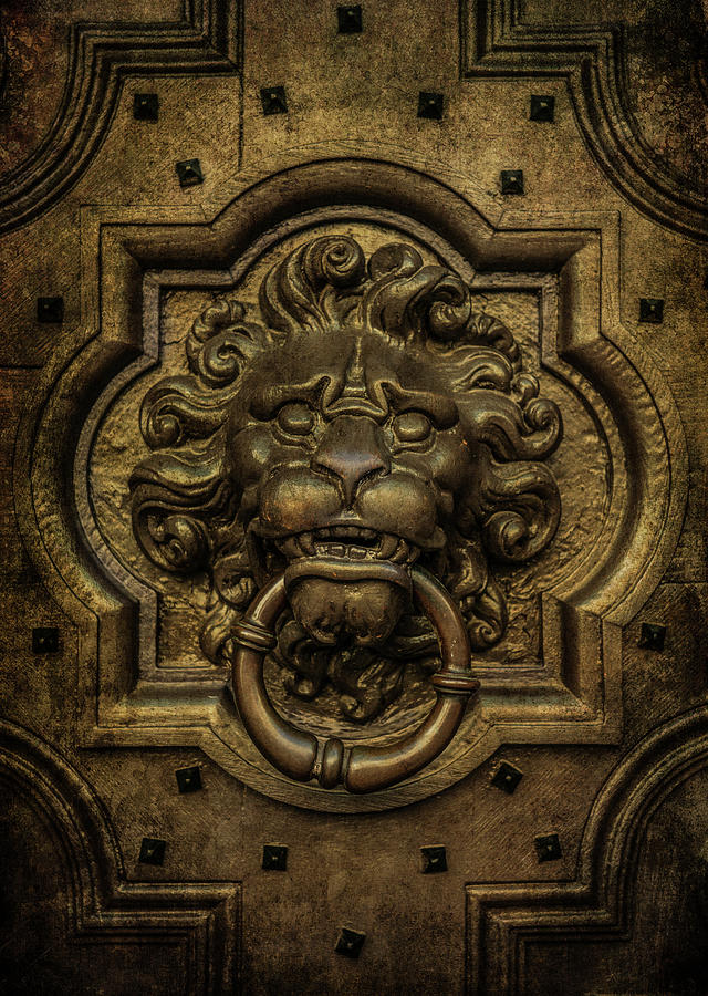 Lions Head Doorknob Photograph by Jaroslaw Blaminsky