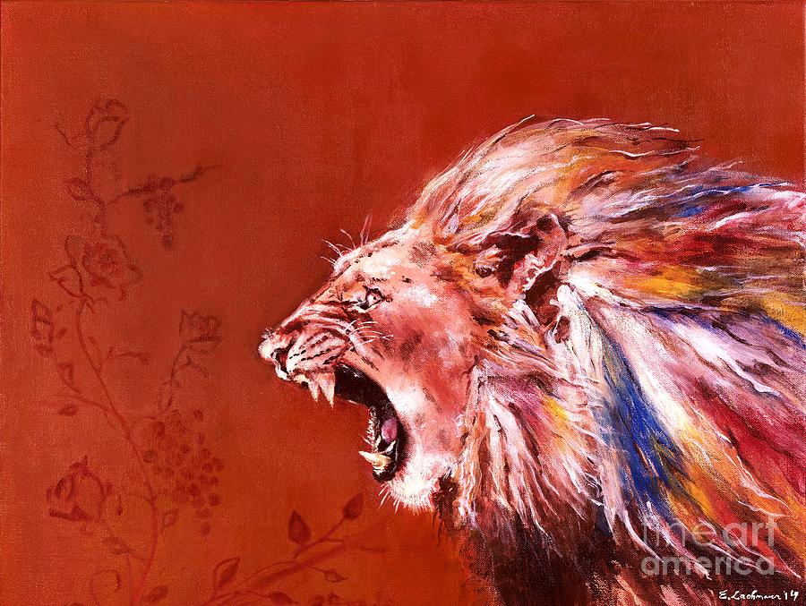 Lions Roar Painting - Lions Roar by Elizabeth Lachmann