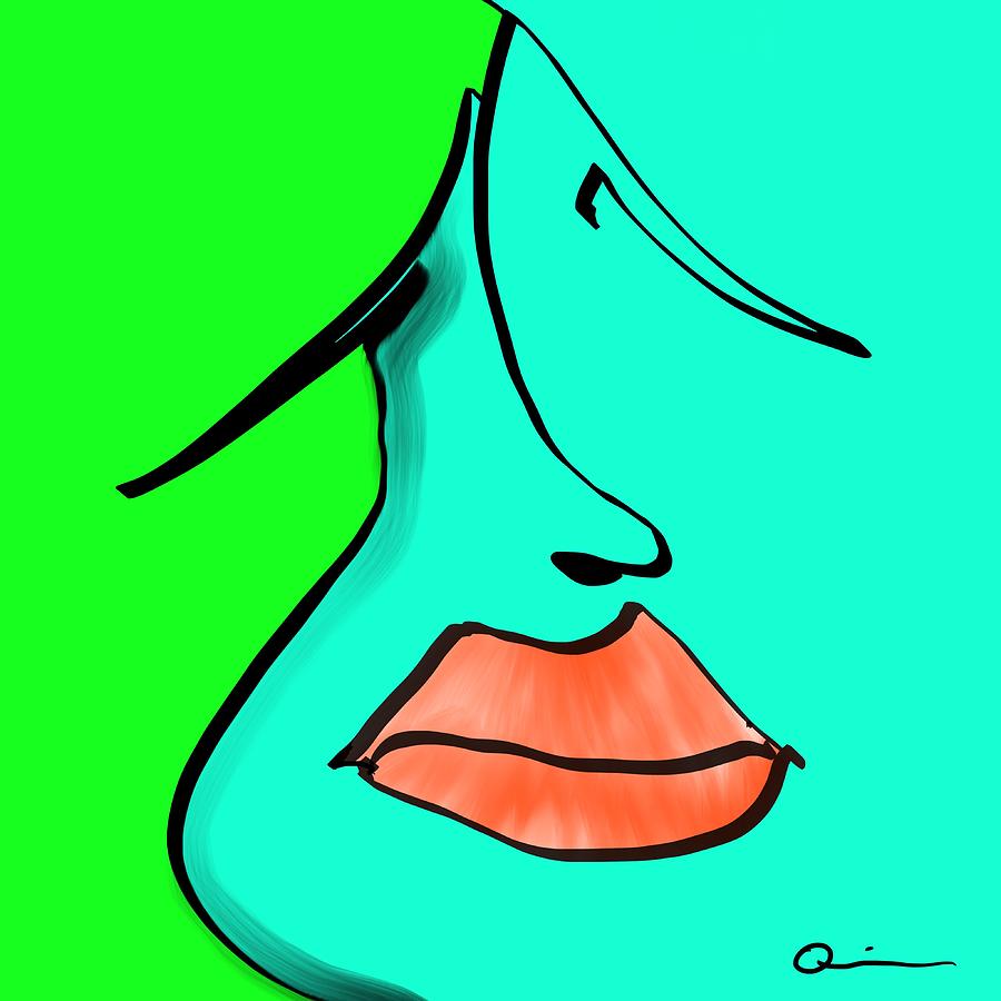 Lips 2 Digital Art by Jeffrey Quiros