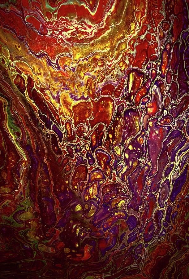 Liquid Abstract 6 Painting by Lilia S