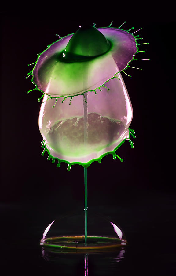 Liquid art impression with bubble Photograph by Jaroslaw Blaminsky