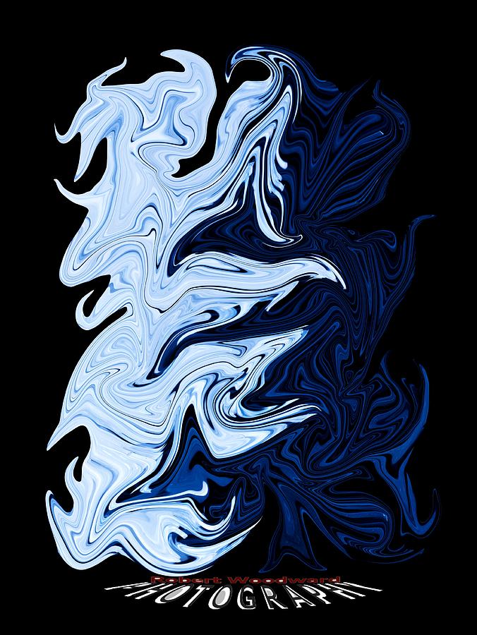 Liquid Blue Transparency Digital Art by Robert Woodward