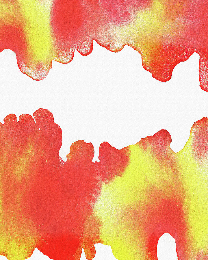 Liquid Fire Watercolor Abstract I Painting by Irina Sztukowski