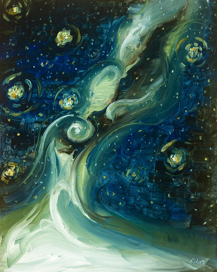 Liquid Galaxy Painting by Carlos Flores