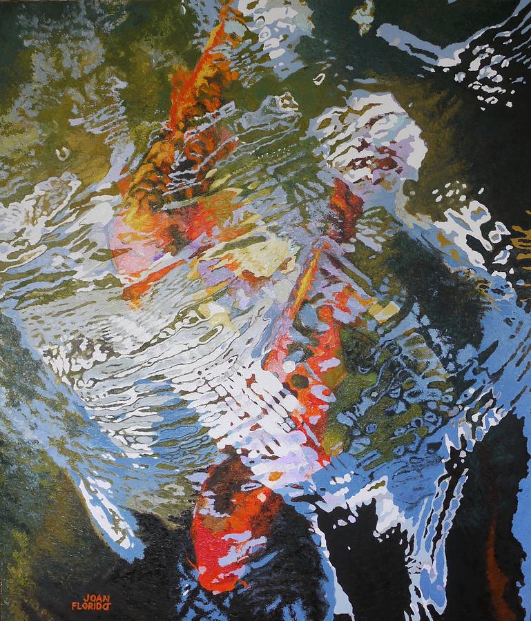 Fish Painting - Liquid Gold 2 by Joan Florido