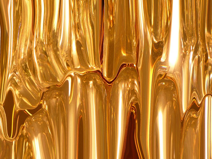 Liquid Gold Digital Art by Florene Welebny - Pixels