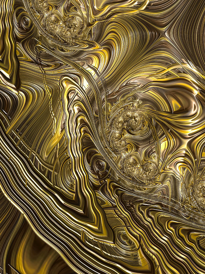 Abstract Photograph - Liquid Gold by Ronda Broatch