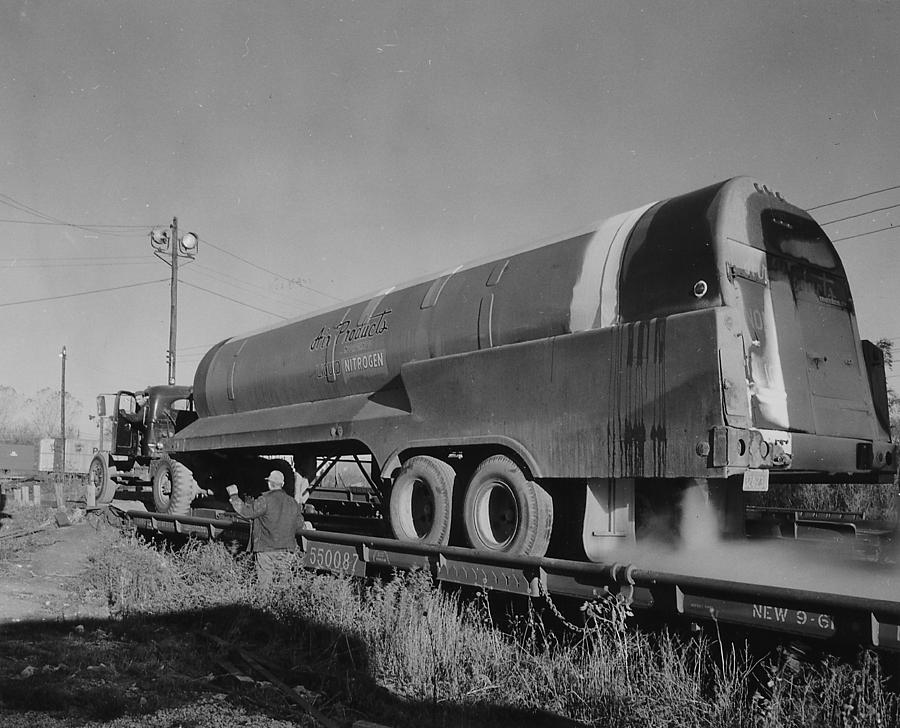 Liquid Hydrogen Trailer Test Conducted in Proviso Photograph by Chicago and North Western Historical Society