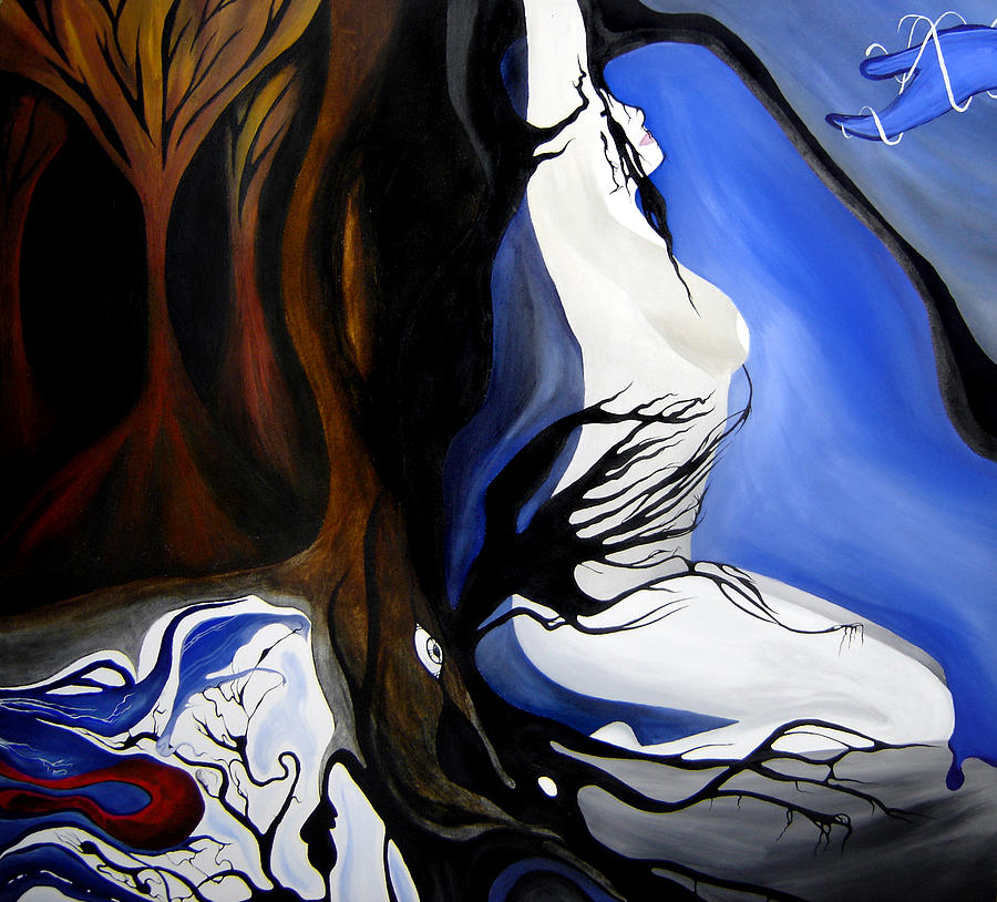 Landscape Painting - Liquid Mars by Justin D B Landscape Painting - Liquid Mars by Justin D B