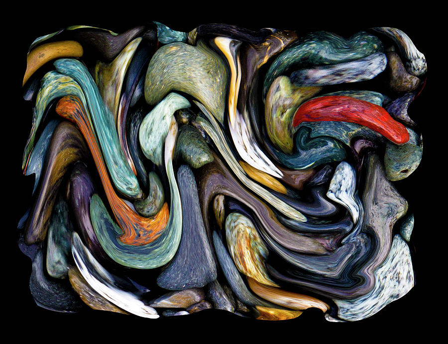 Liquid Pebbles Digital Art by Robert Woodward