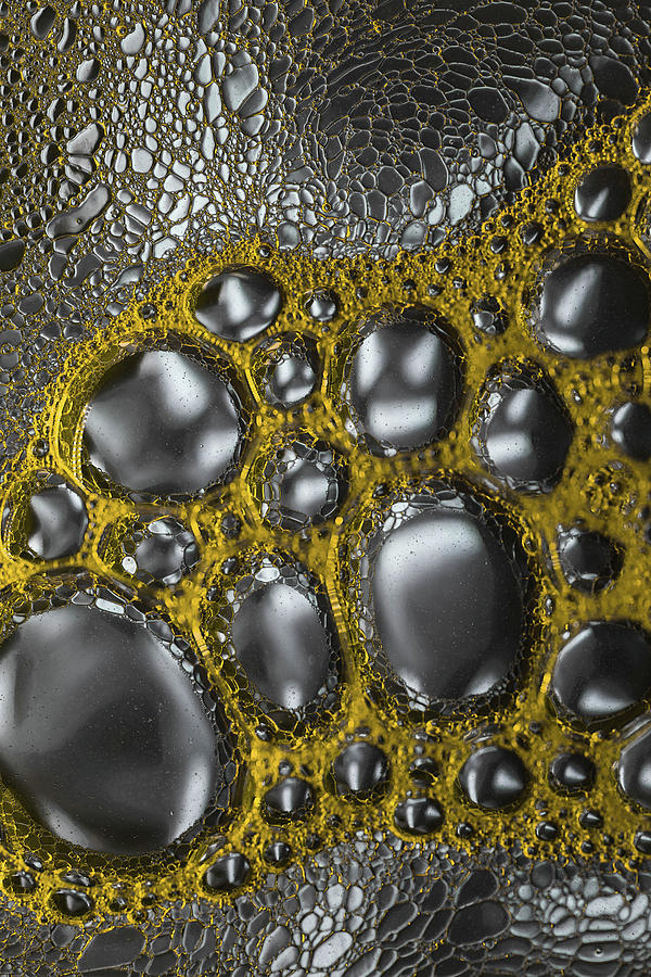 Liquid Pewter Gold Abstract Photograph by Bruce Pritchett